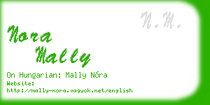 nora mally business card